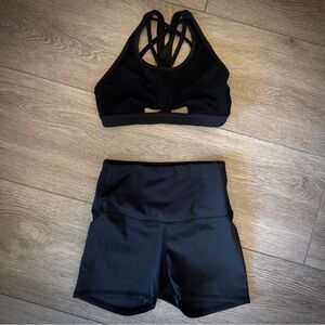 TIGER FRIDAY- Black Dance Bra and Shorts Set